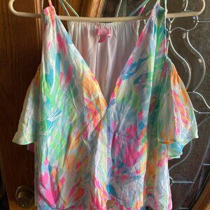 Lilly Pulitzer Bellamie Top Multi-Sparkling Sands small